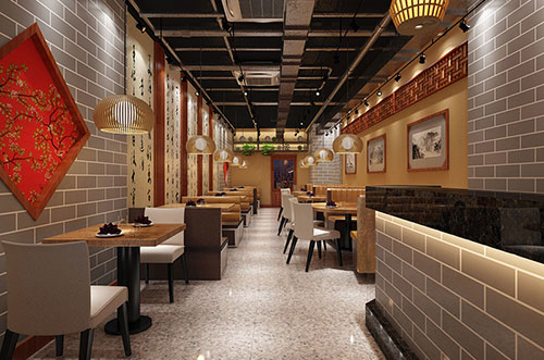 广元传统中式餐厅餐馆装修设计效果图