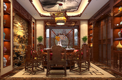 广元温馨雅致的古典中式家庭装修设计效果图